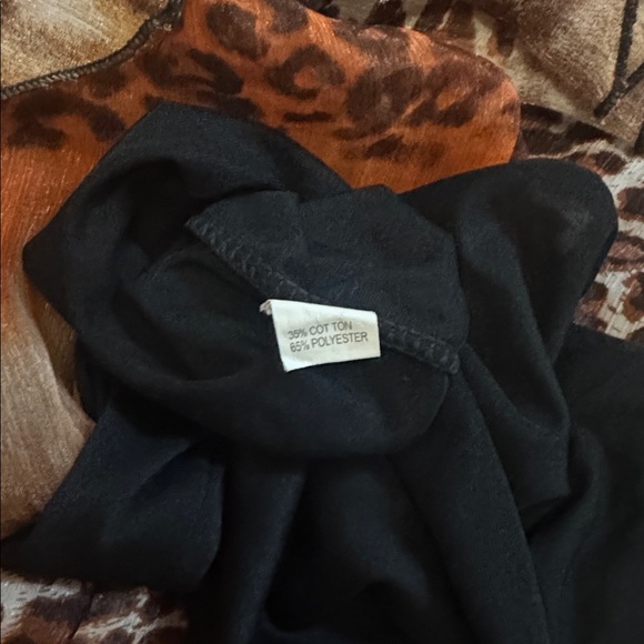 Women's Animal Print Blouse in Brown and Orange Light Weight Sheer Blouse Top - Picture 6 of 6